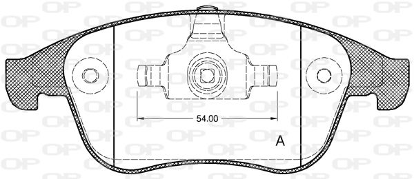 OPEN PARTS stabdžių trinkelių rinkinys, diskinis stabdys BPA1350.10